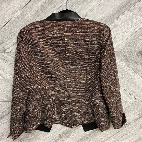 Lafayette 148 | Metallic Tweed Leather Blazer 10 - Picture 3 of 7